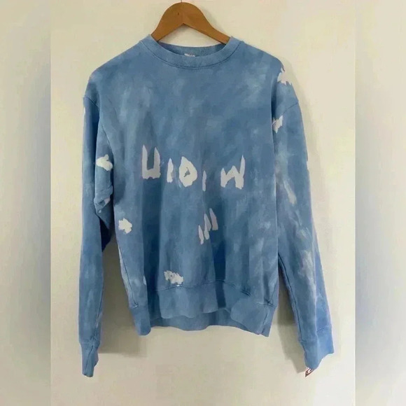 Sporty And Rich Blue Tie Dye Crewneck Side S - Picture 2 of 6